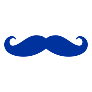 Moustache Decal (Blue)
